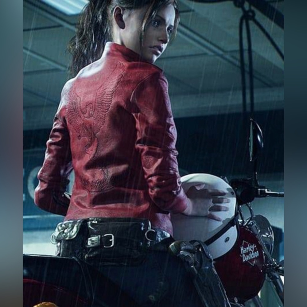 Baccini Vegan Red leather jacket - Picture 14 of 14